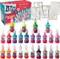 Fabric Paint Set of 24 – 1oz Bottles, Ultra Bright 3D Colors with Glitter, Metallic, Glow-in-the-Dark, Neon